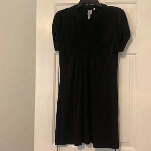 Heart Soul GUC size XL 95% polyester 5% spandex black midi dress short sleeves